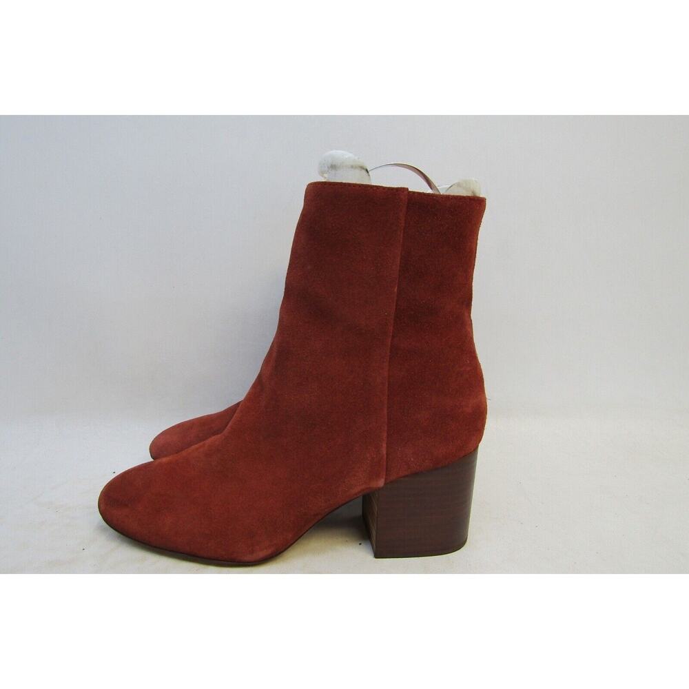J Crew Womens Size 9.5 M Rust Color Suede Fashion Ankle Boots Bootie